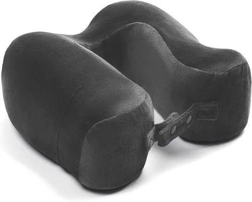 Miniatura 4 de Lewis N. Clark Almohada cervical de viaje Hexform de espuma viscoelástica contorneada para dolor de hombros y cuello, avión, campamento, niños y Gris