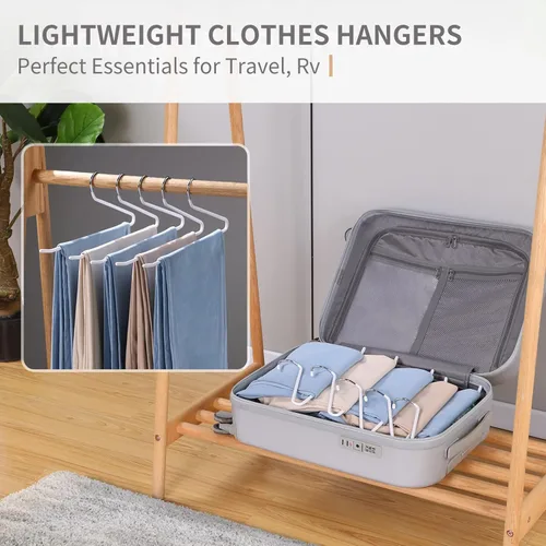 Miniatura 5 de JOYBOS - Colgadores para jeans para armario, 10 unidades - Percha que ahorra espacio para pantalones - Estante de ropa de acero inoxidable