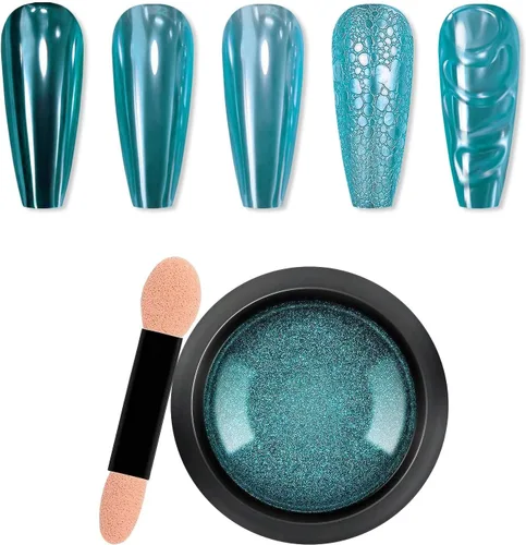 Miniatura 29 de Polvo de uñas cromado de espejo metálico para uñas de gel, polvo holográfico de cromo, para decoración de uñas en el hogar, salón de bricolaje