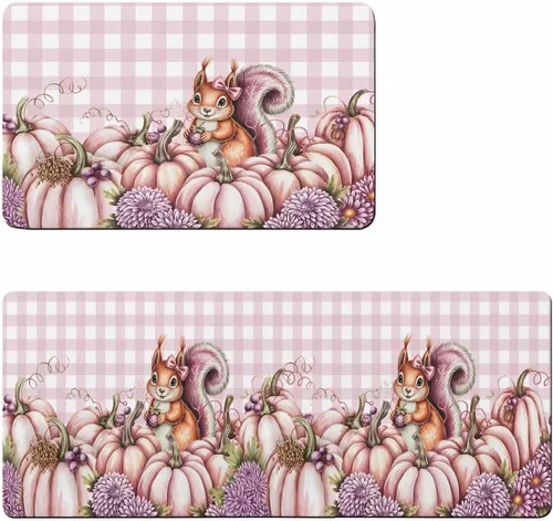 Tapete de baño de calabaza rosa para bañera, antideslizante, de secado rápido y absorbente, de tierra de diatomeas, para ducha, fregadero de cocina,