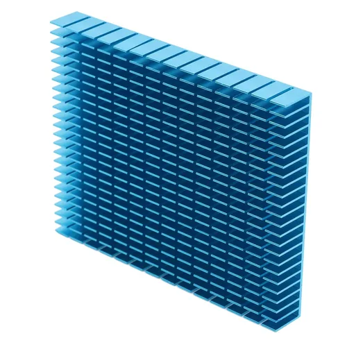 Miniatura 8 de Disipador de calor 5.906x4.724x0.787 in Disipador de calor de aluminio para computadora de enfriamiento de PC, placa PCB, módulo de radiador de Azul