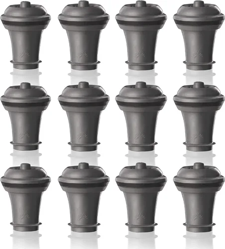 Miniatura 11 de Vacu Vin Juego de 2 tapones de vacío para guardar vino, color gris, sellado hermético para botellas abiertas para preservar la frescura hasta 10