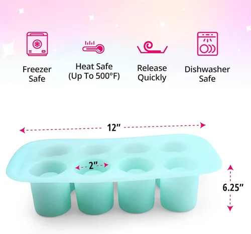 Miniatura 3 de Molde de silicona para vaso de chupito de 8 cavidades, molde de caramelo de chocolate de Pascua para dulces de corazón, bandeja antiadherente