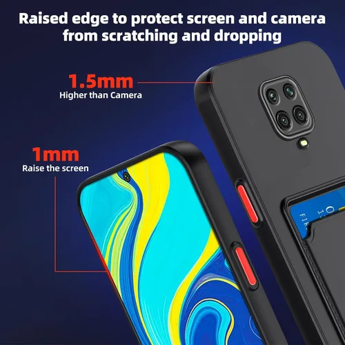 Miniatura 6 de Funda para Redmi Note 9 Pro, Redmi Note 9s con ranura para tarjetas de crédito, TPU suave TPU silicona resistente a los arañazos delgada ranura