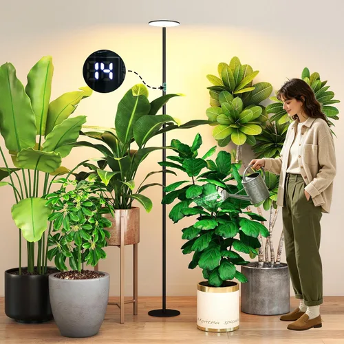 Miniatura 9 de chiphy Luces de Crecimiento, Luz de Plantas de 85" de Espectro Completo para Plantas de Interior, Temporizador de 4/8/12H, Lámpara de Crecimiento