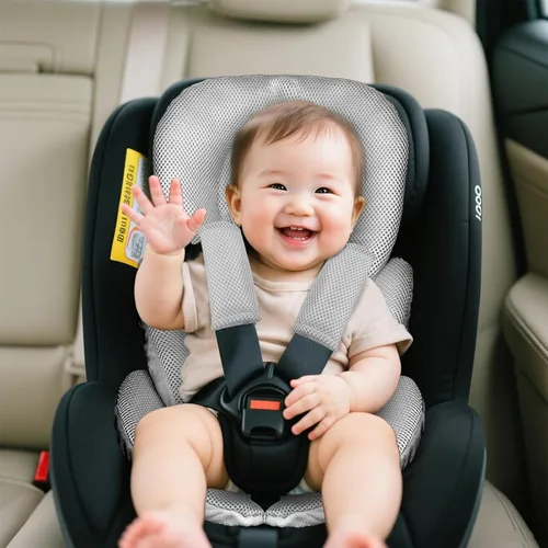 Miniatura 7 de Inserto de asiento de automóvil infantil para niñas recién nacidas, insertos de asiento de automóvil de malla de verano con almohadillas para Gris