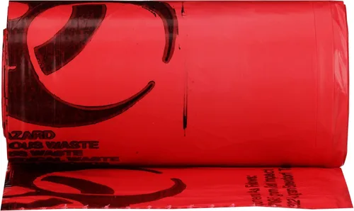 McKesson Bolsas de riesgo biológico, 10 a 15 galones [250 unidades] Bolsa de residuos infecciosos peligrosos, grado hospitalario médico, rojo