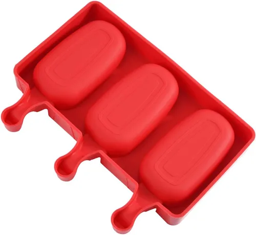 Miniatura 5 de Moldes de silicona para paletas de 3 cavidades con tapa, sin BPA, molde de barra de helado casero, moldes para paletas de hielo, moldes de silicona