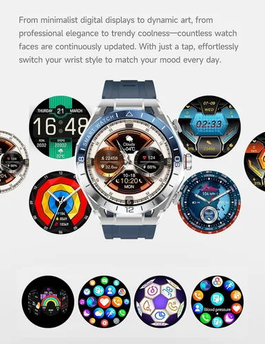 Miniatura 4 de ZJX Reloj inteligente con auriculares para hombre, pantalla HD táctil completa de 1.52 pulgadas, cuerpo de metal, auriculares deportivos TWS reloj
