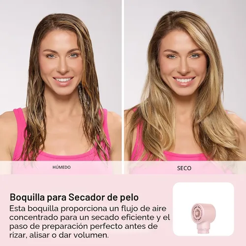 Miniatura 6 de L'ANGE HAIR TurboStyle - Sistema de peinado y secado de aire todo en uno Accesorios 5 en 1 con rizadores de envoltura automática y cepillo Negro