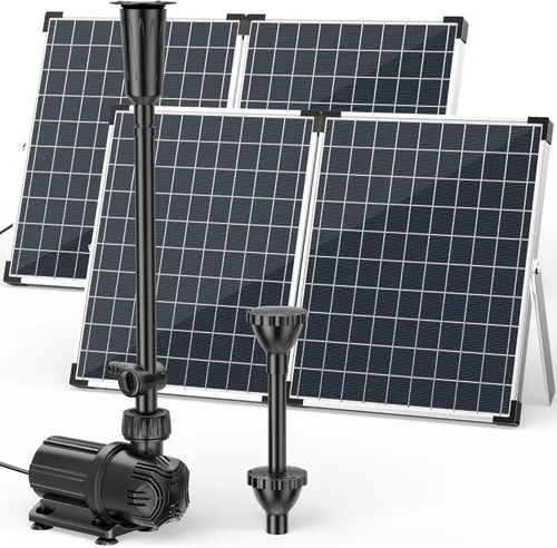 Miniatura 10 de POPOSOAP Bomba de Agua Solar 12W, Bomba de Fuente Solar de Agua con Bomba Sumergible de Estanque de 160GPH de Flujo Ajustable para Fuente Solar