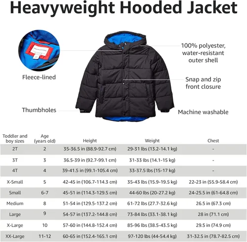 Miniatura 5 de Tienda Essentials - Chaqueta abullonada resistente con capucha para niño