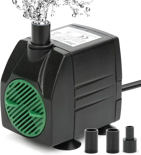 Miniatura 8 de BARST Bomba de agua sumergible, bomba de fuente ajustable ultra silenciosa de 200 GPH con 3 boquillas y cable de alimentación de 6 pies para pecera