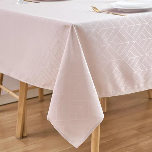 Miniatura 5 de Mantel Rectangular 60 x 84 Pulgadas Geometría Elegante Sedoso Suave Impermeable Lavable Cubierta de Mesa Oblonga para Cocina Comedor Exterior Fiesta