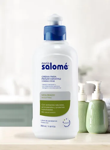 Miniatura 3 de Maria Salome Crema para Peinar Keratin2 Sin Sal Acondicionador sin enjuague 11.8 fl oz 11.8 fl Oz