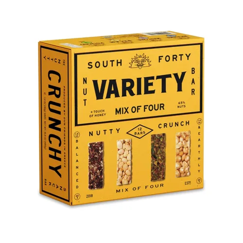 Miniatura 18 de South 40 Snacks - Barras de nueces crujientes, mezcla de 6 paquetes variados, toque de miel, proteína natural (barra de 1.41 onzas, paquete de 12)