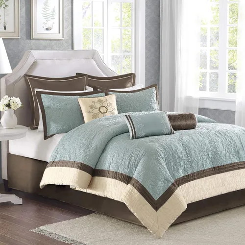 Miniatura 3 de Madison Park Juego de Edredón Acogedor Diseño Casual Moderno Para Todas las Estaciones, con Falda de Cama a Juego, Almohadas Decorativas, Queen