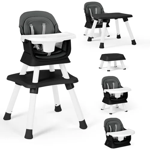 TODEFULL Silla alta para bebé, sillas altas convertibles 8 en 1 para bebés y niños pequeños, asiento elevador de comedor para niños/mesa de bloques