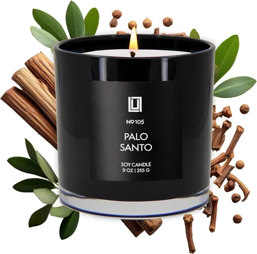 Miniatura 56 de Lulu Candles After Dark - Vela perfumada en tarro de soja de lujo de teca y caoba, vertida a mano en los Estados Unidos, Velas altamente perfumadas