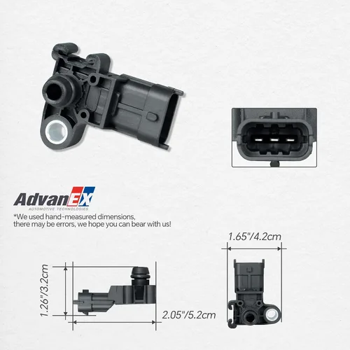 Miniatura 5 de MAP - Sensor de presión absoluta del colector compatible con Buick Allure/Regal, Cadillac CTS/Escalade/XTS Chevrolet