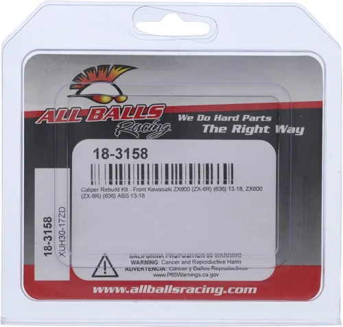 Miniatura 4 de All Balls Racing 18-3158 Kit de reconstrucción de pinza delantera compatible con/repuesto para Kawasaki ZX 6R (ZX 600R) 2013, ZX 6R (ZX 636E)