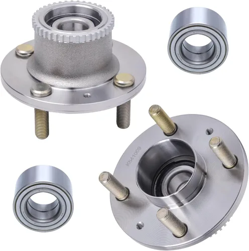 Detroit Axle - Juego de 4 rodamientos y bujes de rueda para Chevrolet Aveo 04-11, Aveo5 07-11, Pontiac Wave 05-08, G3 09-10, Suzuki Swift+ 08-09,