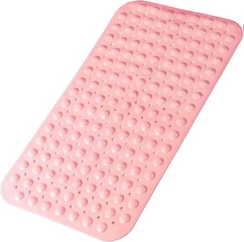 Miniatura 21 de Tapetes para bañera y ducha, tapete de baño antideslizante de 28 x 15 pulgadas, tapete para bañera lavable a máquina con ventosas y orificios