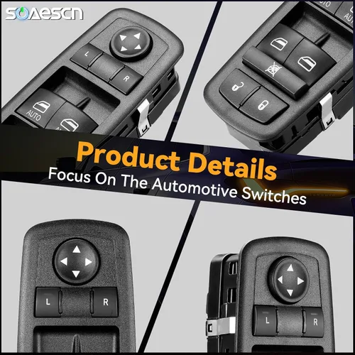 Miniatura 6 de Interruptor principal de ventana eléctrica lateral para Jp Grand Cherokee 2011-2013, Dodge Durango 2011, conjunto de control de interruptor