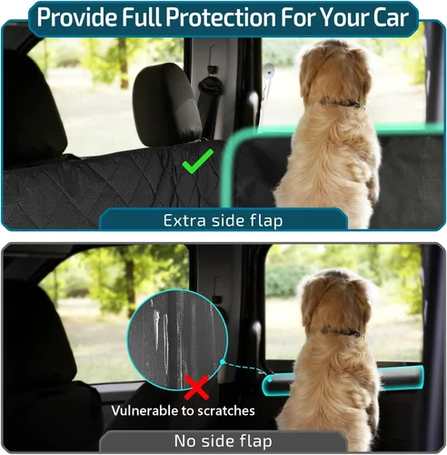 Miniatura 6 de Veckle Forro de carga para perros SUV, resistente al agua, con solapas laterales, protector de área de carga compacto a mediano con solapa