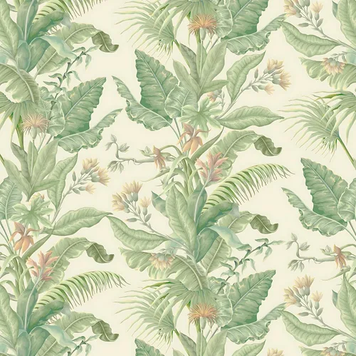 Ismoon Papel tapiz tropical para despegar y pegar, hojas de selva, papel adhesivo verde extraíble, 16.1 x 197 pulgadas, rollo de vinilo para baño,