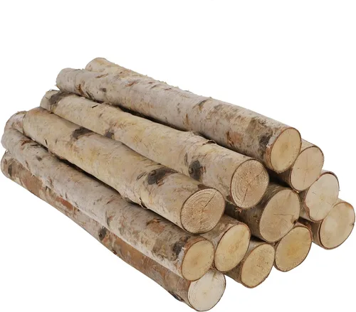 Miniatura 9 de Sancodee Paquete de 12 Troncos de Abedul Blanco para Chimenea - Ramas de Abedul Decorativas Naturales para Repisa de Chimenea, Chimenea Falsa