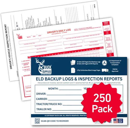 Miniatura 20 de Cuadernos de bitácora diaria del conductor para conductores de camiones con recapitulación de 7 y 8 días - 35 conjuntos de formularios por cuaderno