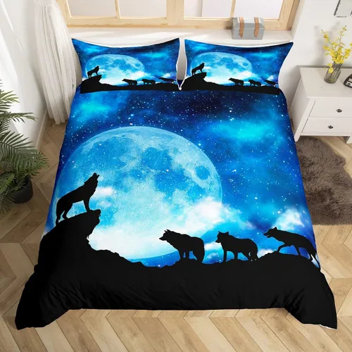Miniatura 26 de Juego de ropa de cama con diseño de dibujos animados para niñas, niños, mascotas, gatos, funda de edredón con luz de neón, funda de edredón colorida