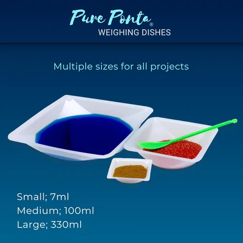 Miniatura 9 de Weigh Boats - Bandejas de plástico desechables medianas (3.4 fl oz, paquete de 125) para báscula, bandeja cuadrada antiestática, plato