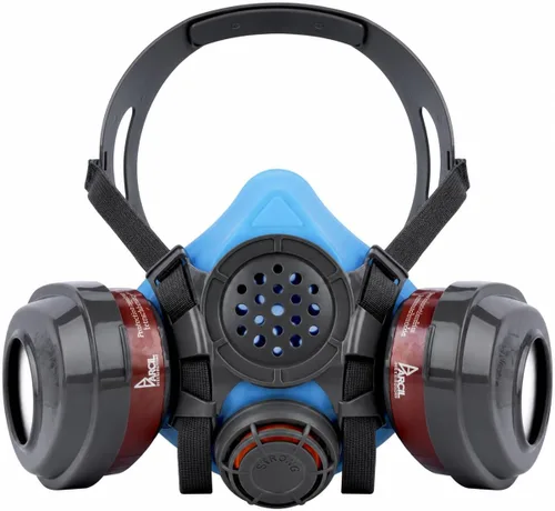 Parcil Distribution Full Face Respirator Mask with Filters – Durable Full Face Respirator Mask, Bayonet Filter Compatible Carbón