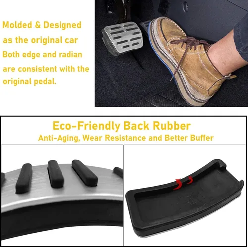 Miniatura 7 de TTCR-II Compatible con cubiertas de pedal Volkswagen Atlas Tiguan 2018-2025 y Jetta 2019-2025, para VW Golf GTI 2015-2025, para placa de freno