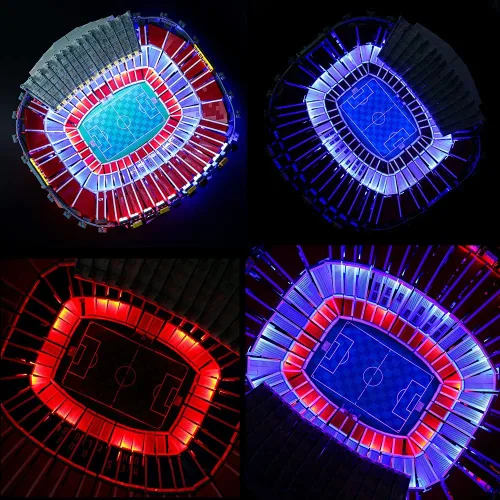 Miniatura 5 de Kit de luces LED RC compatible con Lego 10284, kit de iluminación de edificio para (FC Barcelona). (Solo kit de luz Led) (RC con sonido)