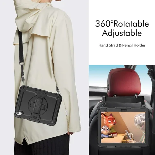 Miniatura 7 de Sibeitu Funda resistente para iPad (A16) de 11ª/10ª generación para el trabajo de 10.9 pulgadas 2025/2022 con protector de pantalla, protección