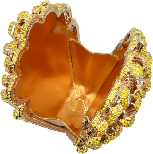 Miniatura 6 de DEBIMY Papas fritas con diamantes de imitación para mujer bolso de cristal brillante bolso de noche para boda fiesta