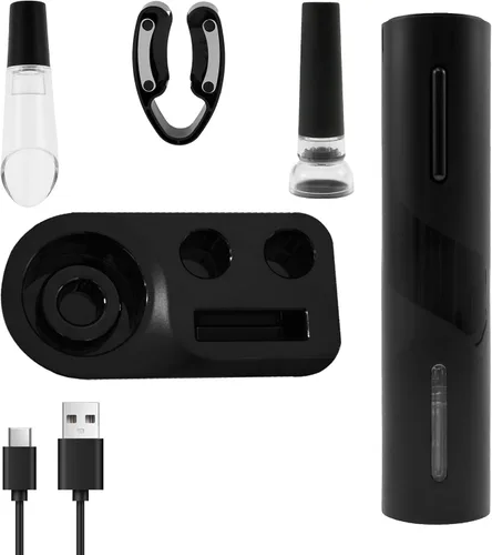 Miniatura 8 de Abrebotellas eléctrico ABRADORES de vino eléctrico ABS Sacacorchos eléctrico recargable, Abrebotellas eléctrico de vida prolongada con base