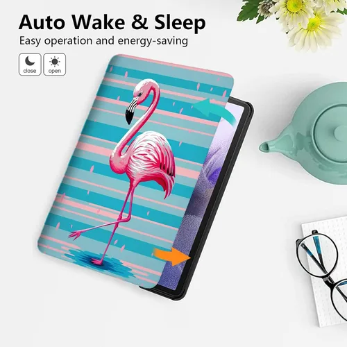 Miniatura 90 de Funda para tablet Fire 7 (12ª generación, versión 2022), delgada, a prueba de golpes, delgada, de piel sintética, con función de apagado/encendido