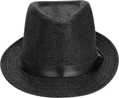 Miniatura 23 de Sombrero de vaquero de paja para hombres y mujeres, sombrero de sol de ala ancha, sombrero de vaquera Panamá con correa para la barbilla, sombrero