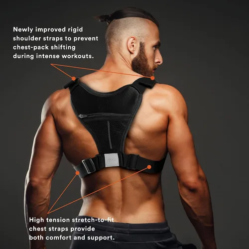 Miniatura 4 de Fitdom Paquete de Pecho Deportivo Utilitario Inspirado en Táctica. Bolsa de Pecho Para Hombres Con Soporte Para Teléfono Incorporado. Este Chaleco