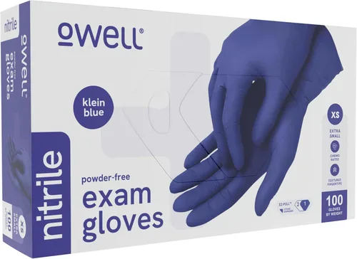 Miniatura 11 de OWELL® Blue Medical Exam Nitrile Gloves – Disposable Gloves for Dental & Medical Use, Powder-Free, Latex-Free, Chemo Rated