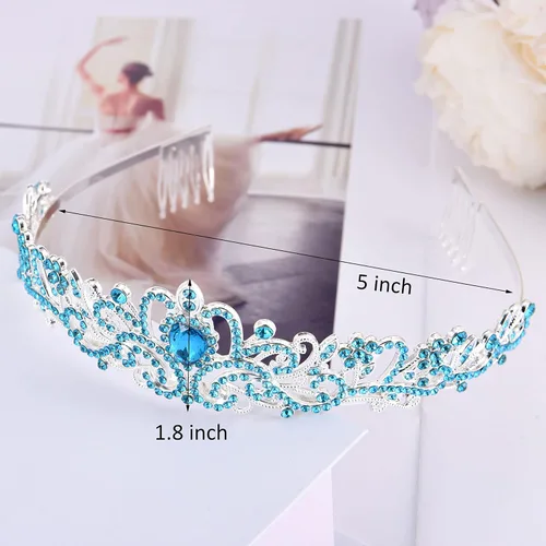 Miniatura 19 de Tiaras de cristal para mujer, fiesta de cumpleaños, princesa, boda, novias, corona, graduación, accesorios para el cabello, regalos con peines