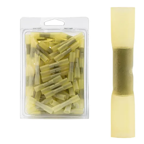 Miniatura 9 de Rebuild Skills (amarillo 12-10GA 100PK) Conectores a tope aislados estilo crimpado. Medidores de alambre de crimpado AWG 12-10, terminales