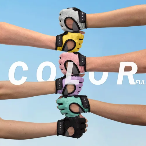 Miniatura 7 de LIFECT Freedom - Guantes de entrenamiento para levantamiento de pesas que cubre los nudillos, guantes cortos sin dedos con dorso curvo abierto