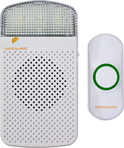 Kit de timbre inalámbrico, rango de 1000 pies, timbre enchufable, ideal como timbre con discapacidad auditiva y timbre sordo, ajuste de volumen de