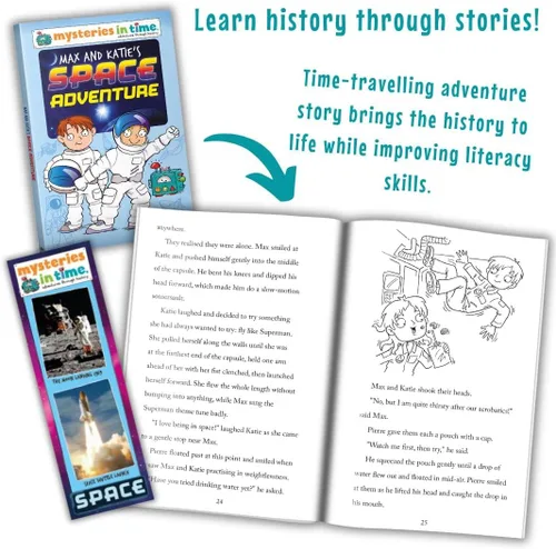 Miniatura 5 de Mysteries in Time Space - Paquete de actividades para niños de 6 a 11 años, con libro de historia y revista, perfecto para avión sin pantalla