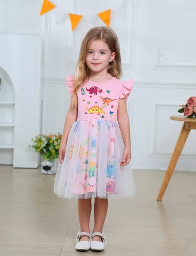 Miniatura 2 de Akyzic Vestido de tul para niños pequeños, disfraz de unicornio para fiesta de cumpleaños, princesa, faldas de tutú casuales de verano